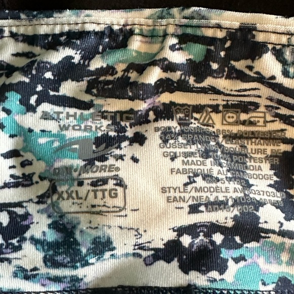 NWOT Athletic Works XXL blue capri leggings dri more - Picture 2 of 2